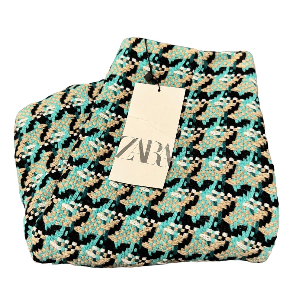 Zara Skirt Womens XS Textured Tweed Mini Multi Color Lined Zip Up‎ Classic NEW